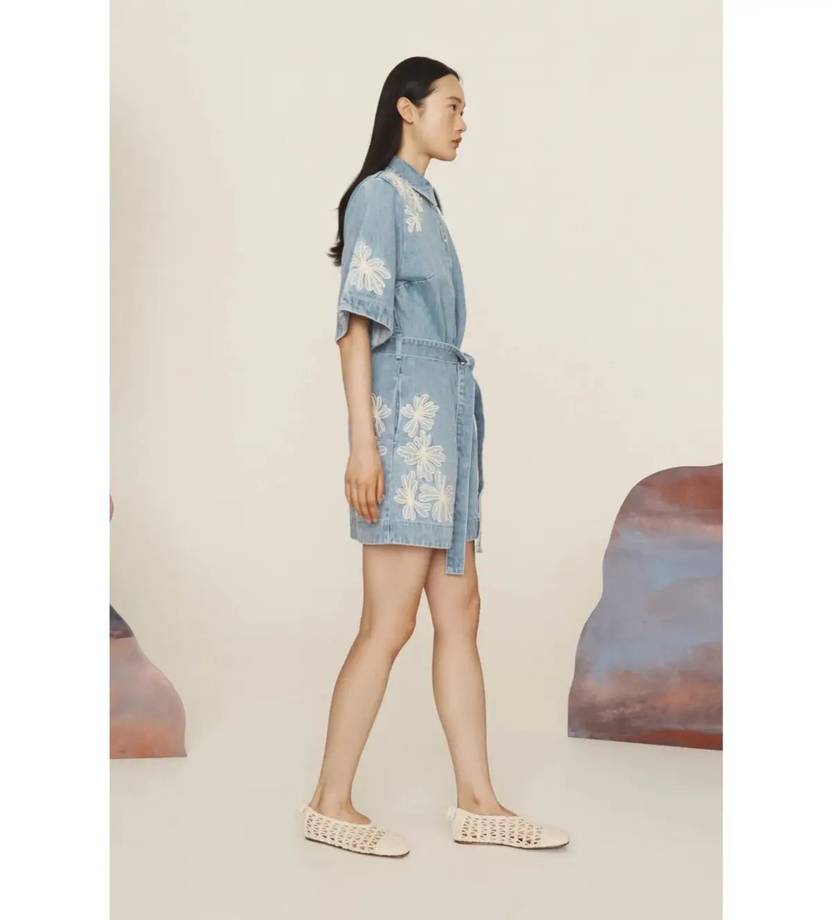 Alemais Charlene Denim Mini Dress Size AU 16 photo 2