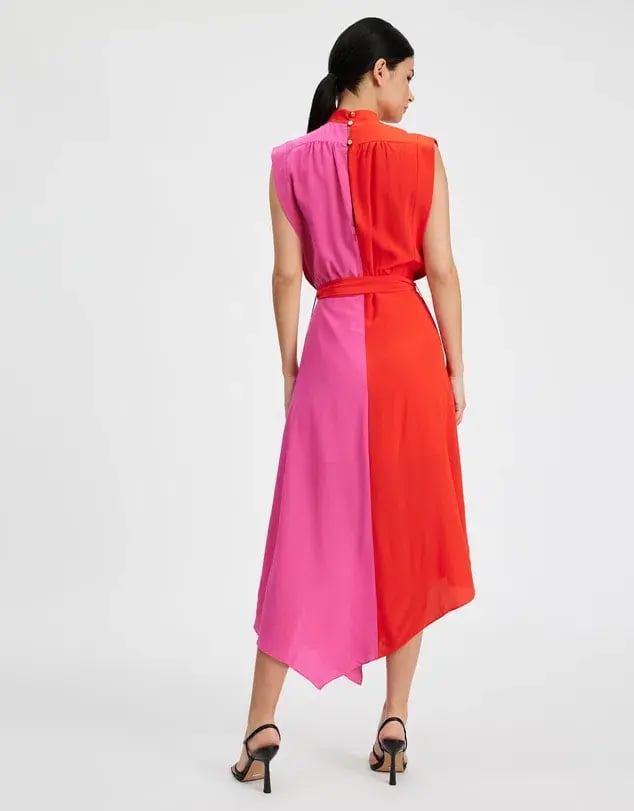 Sass & Bide Love Bird Midi Dress Pink and Red Size 10 photo 3