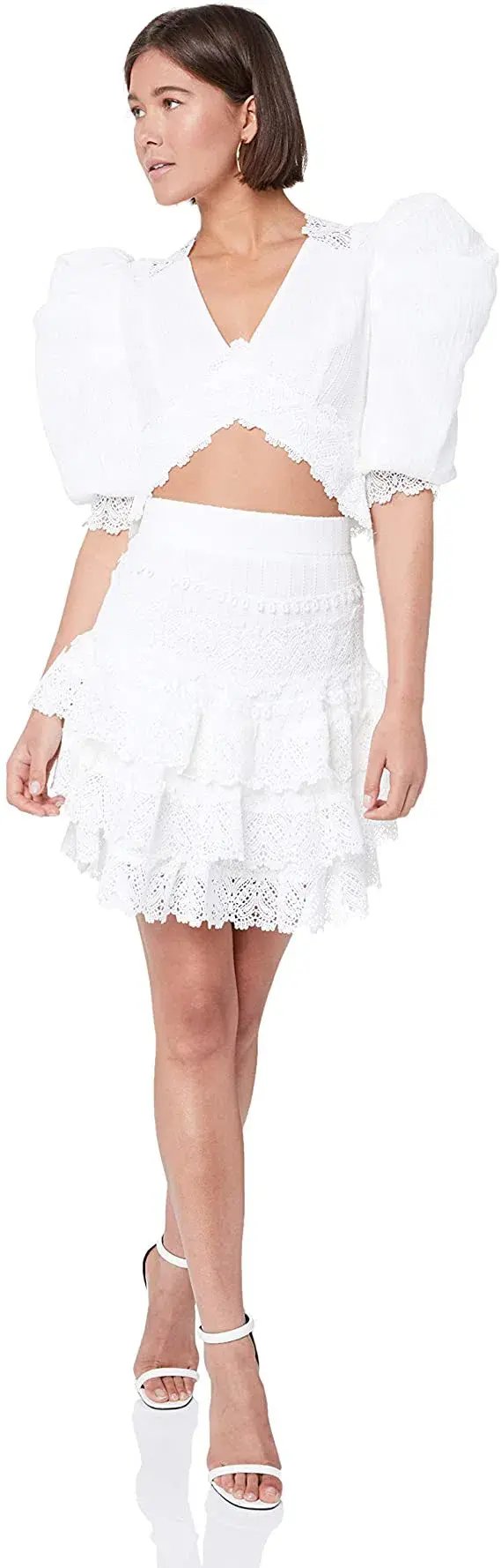 Mossman Havana Nights Top White Size 6 photo 4