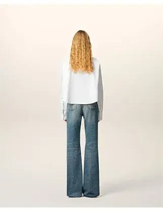 Ami CROPPED Long Sleeve BU SHIRT White Size 8 photo 4