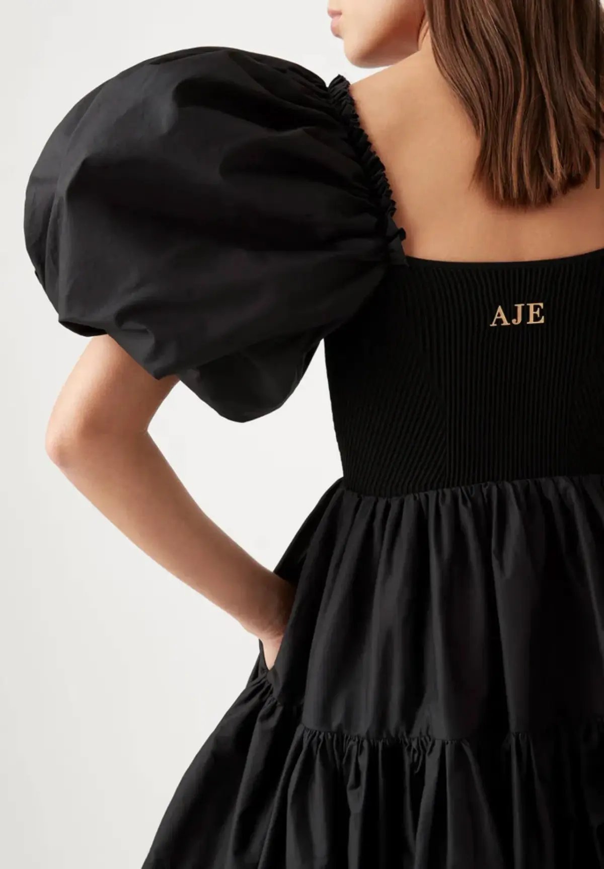 Aje Casa Puff Sleeve Mini Dress Black Size AU 8 photo 3