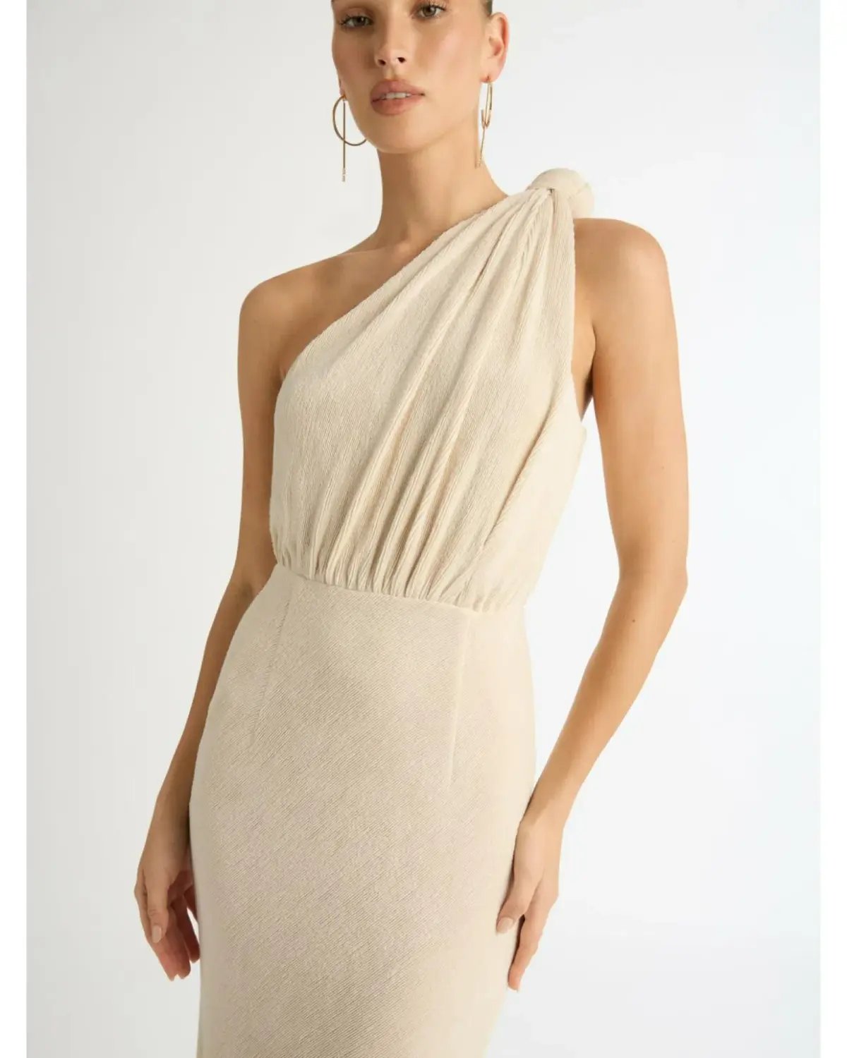 Sheike Freedom One-Shoulder Dress Neutral Size AU 8 photo 2
