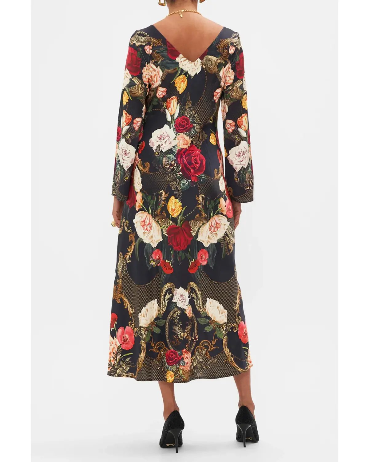Camilla Long Sleeve Bias Dress The Magic In The Manuscripts Size AU 12 photo 2