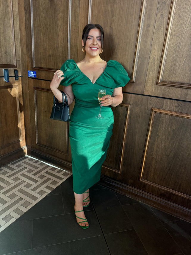 Rachel Gilbert Frey Dress, Green photo 3