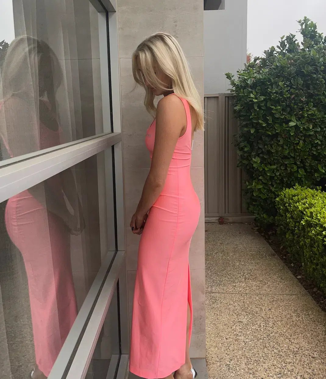 Alexander Wang Crystal-Embellished Midi Dress Pink Size S/Au 8 photo 5