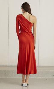 Bec & Bridge Classic One Shoulder 'Fire Red' Dress Size 6 photo 2
