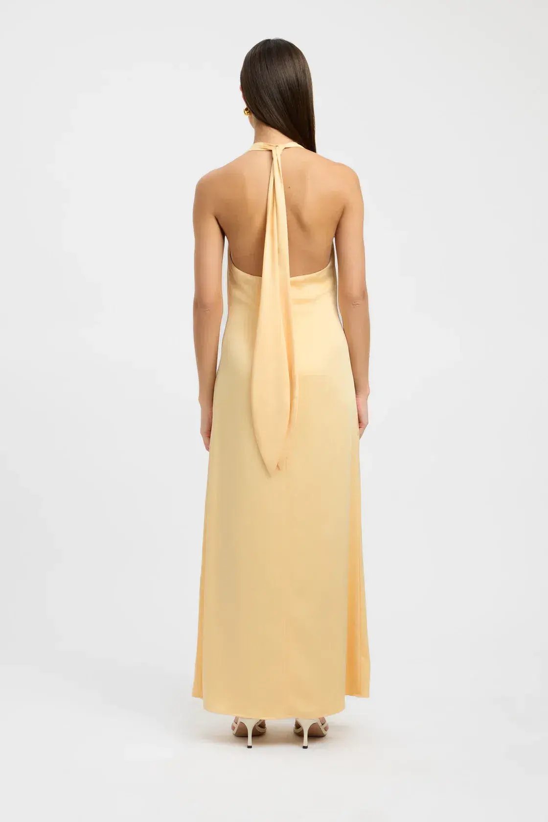 Kookai Milan Maxi Dress Butter Popcorn Size 6 photo 3