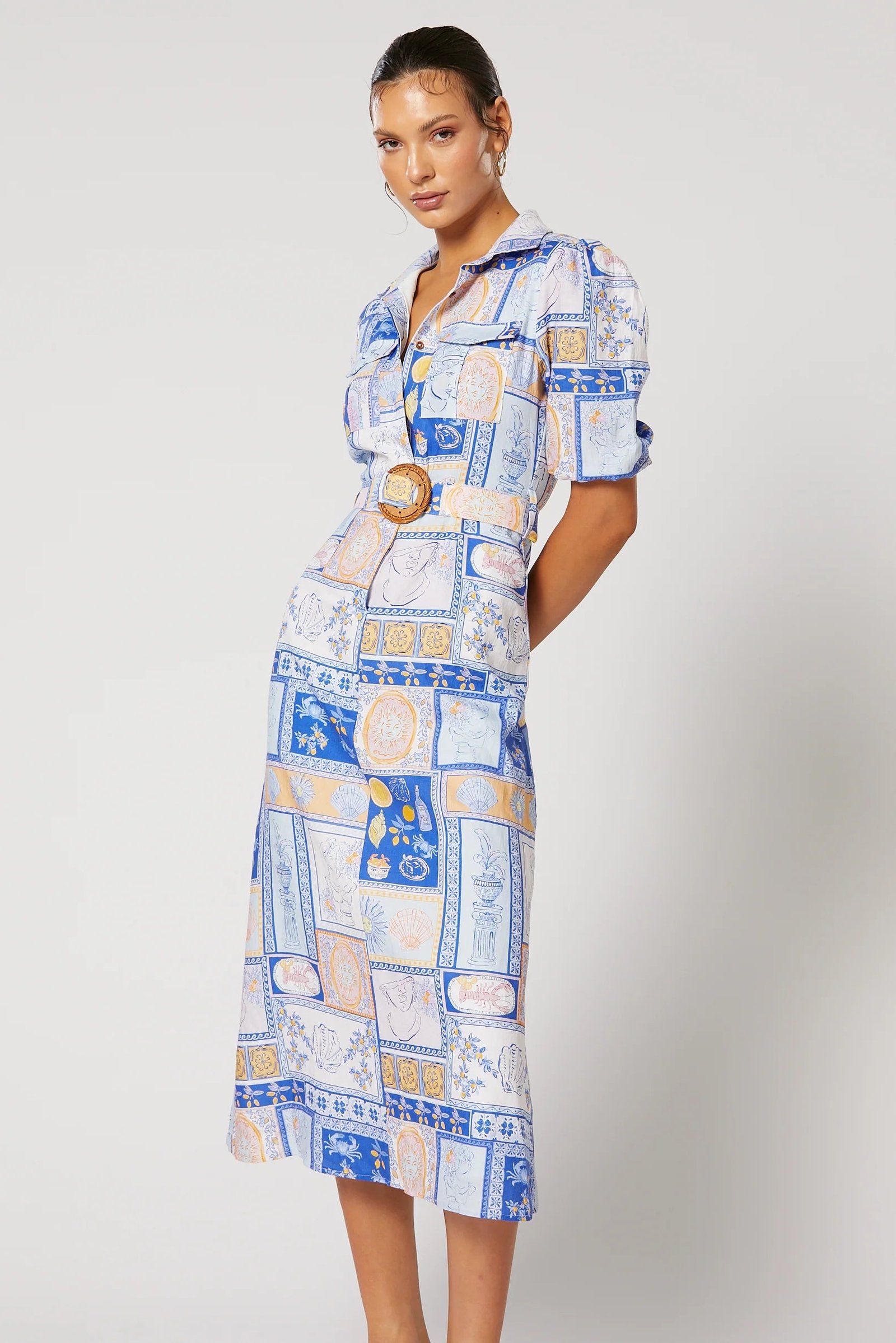 WINONA AMALFI MIDI DRESS - MULTI photo 4