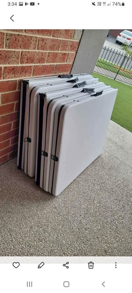 6 Foot Trestle Tables For hiHIRE/RENT ONLY. Pick up Keysborough photo 2