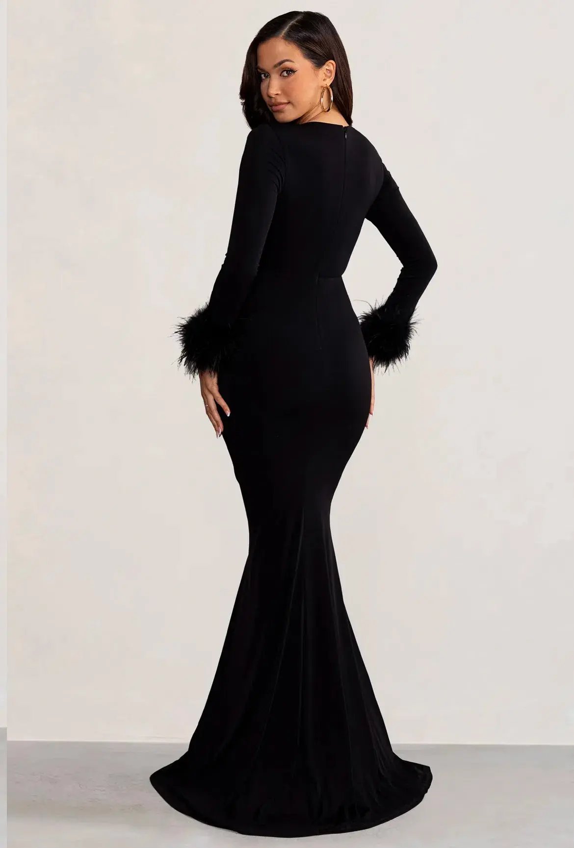 Club L London Betty Maxi Dress Black Size 16 photo 3