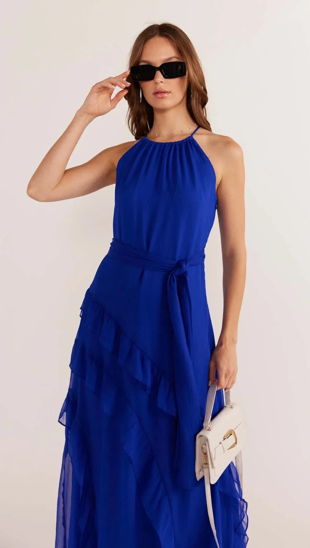 Minkpink Marina Frill Maxi Dress Blue Size XS / Size AU 6 photo 2