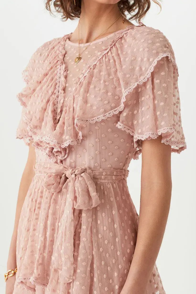 Spell And the Gypsy Zoe Gown Rose Pink Size 10 photo 2