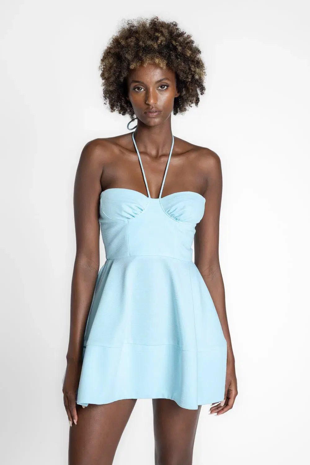 One Fell Swoop Evelyn Mini Dress in Dove Blue Size 10 photo 2