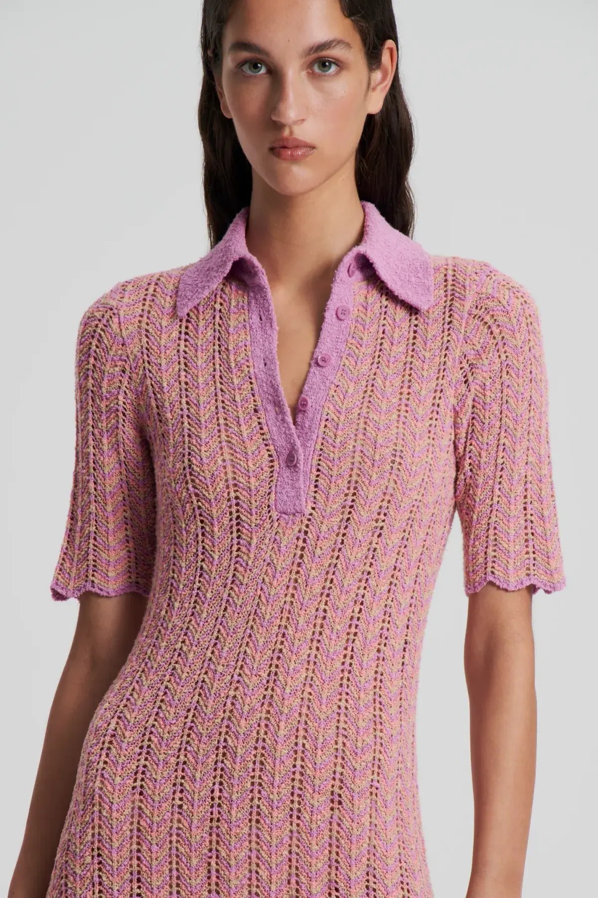 Scanlan Theodore Knit Shirt Dress Pink Size XS/ AU 8 photo 5