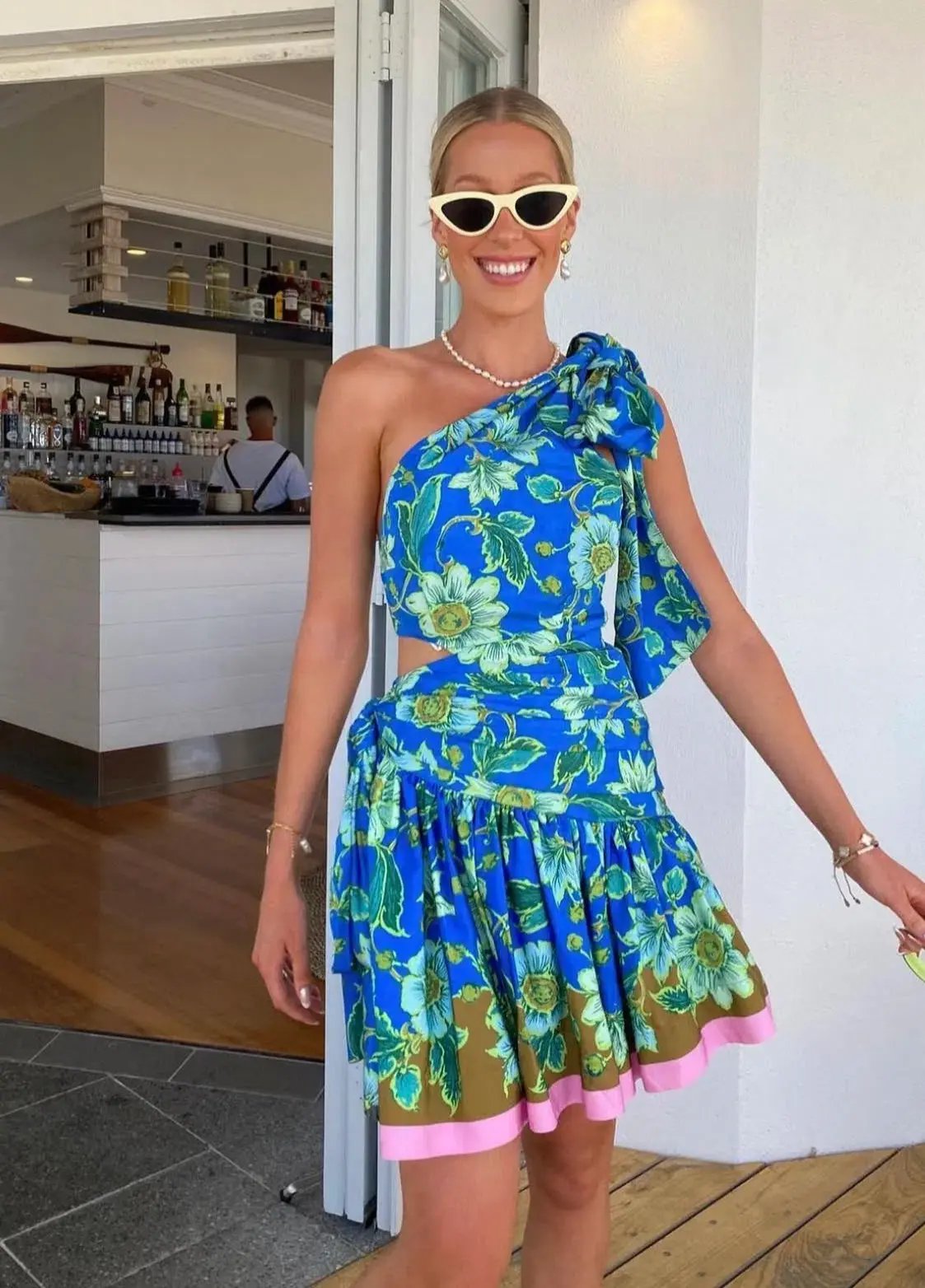 Alemais Winnie One Shoulder Mini Dress Size 14 photo 3