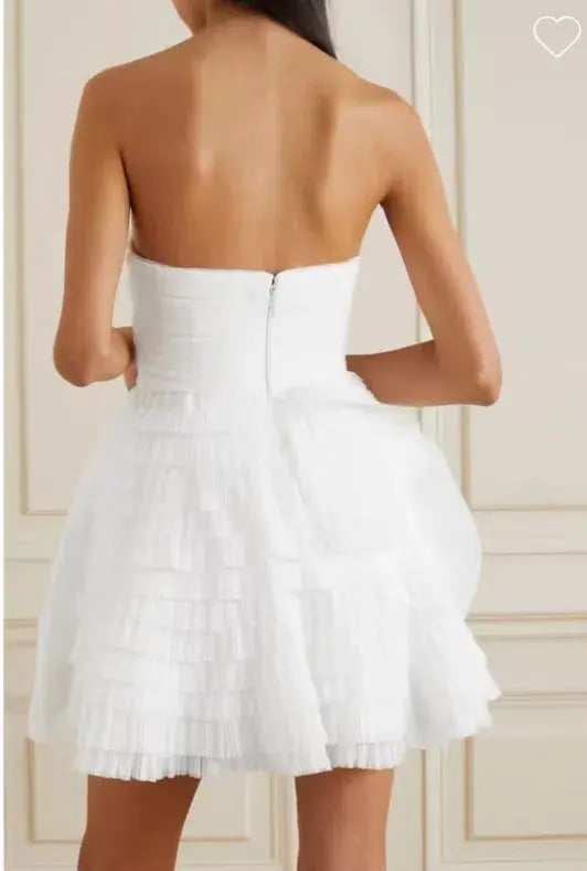 Aje Expressive Pleated Mini Dress White Size 14 photo 3