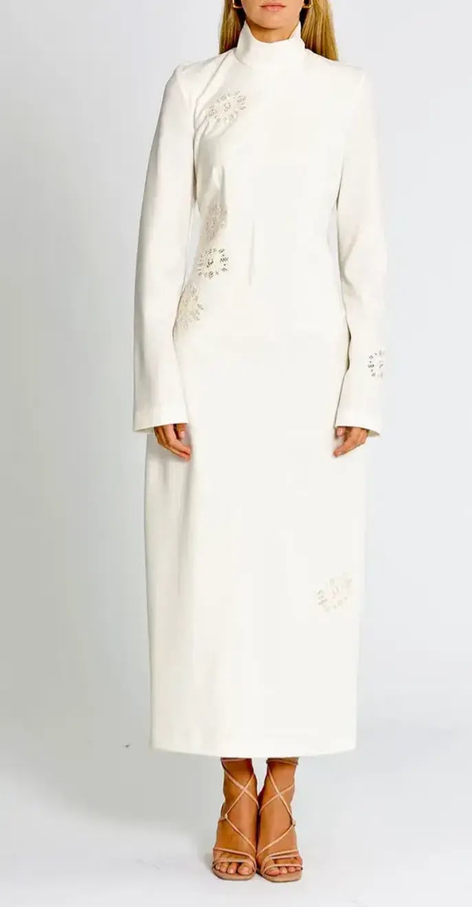 Camilla and Marc Viola Midi Dress Cream Size 8 photo 3