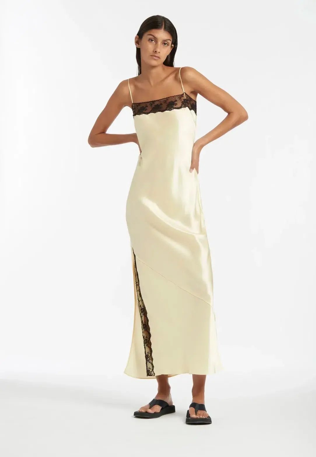 Sir the Label Willa Bias Midi Dress Lemon Yellow Size 0/Au 6 photo 2