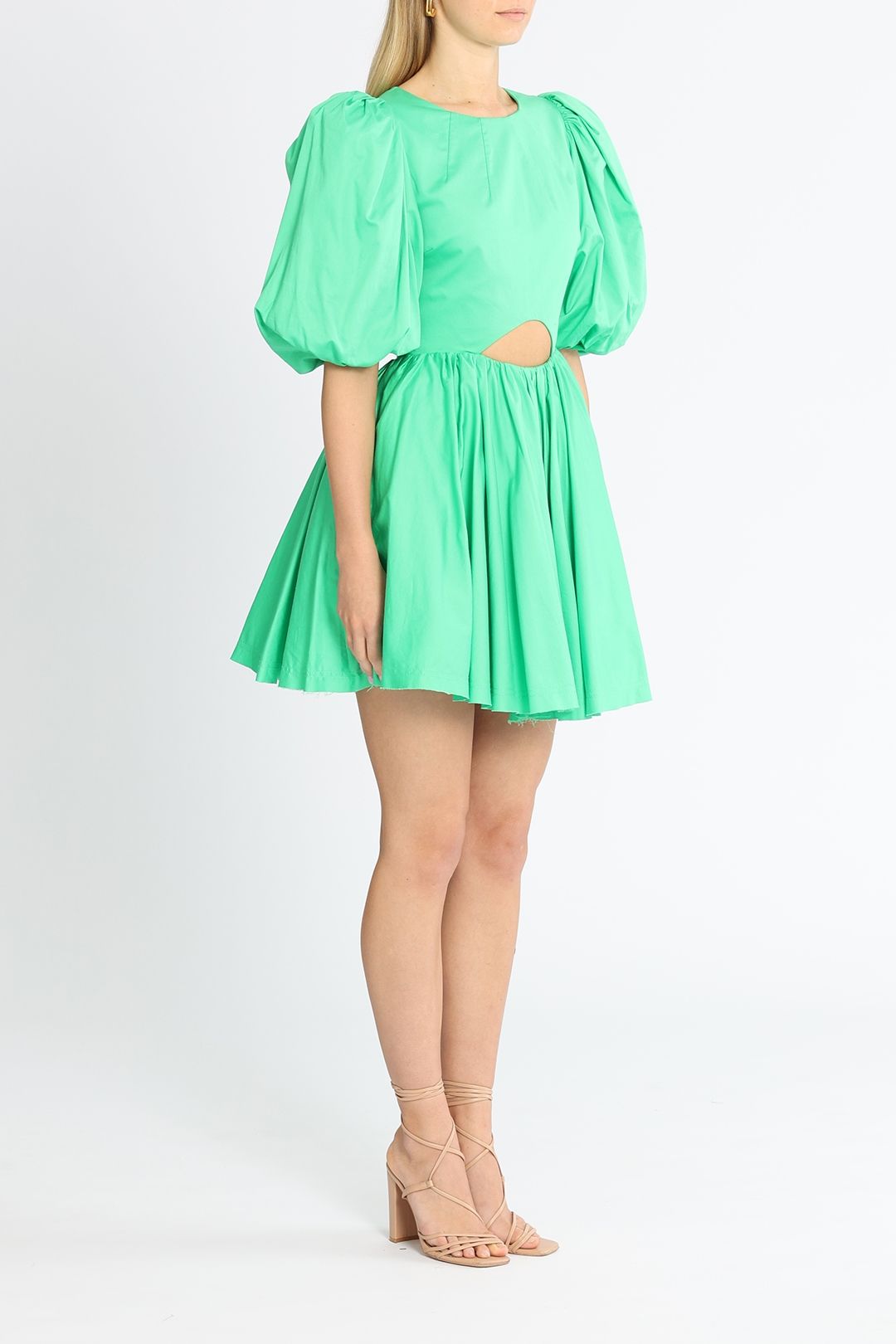 Colette Cut Out Mini Dress - Green photo 2