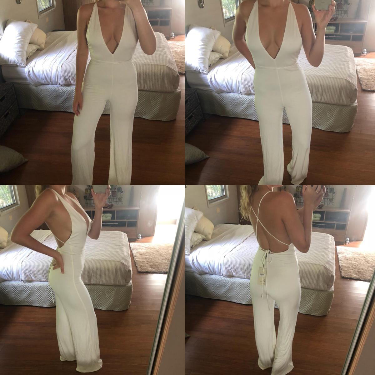 ZACHARY THE LABEL MORRISON JUMPSUIT- WHITE photo 3