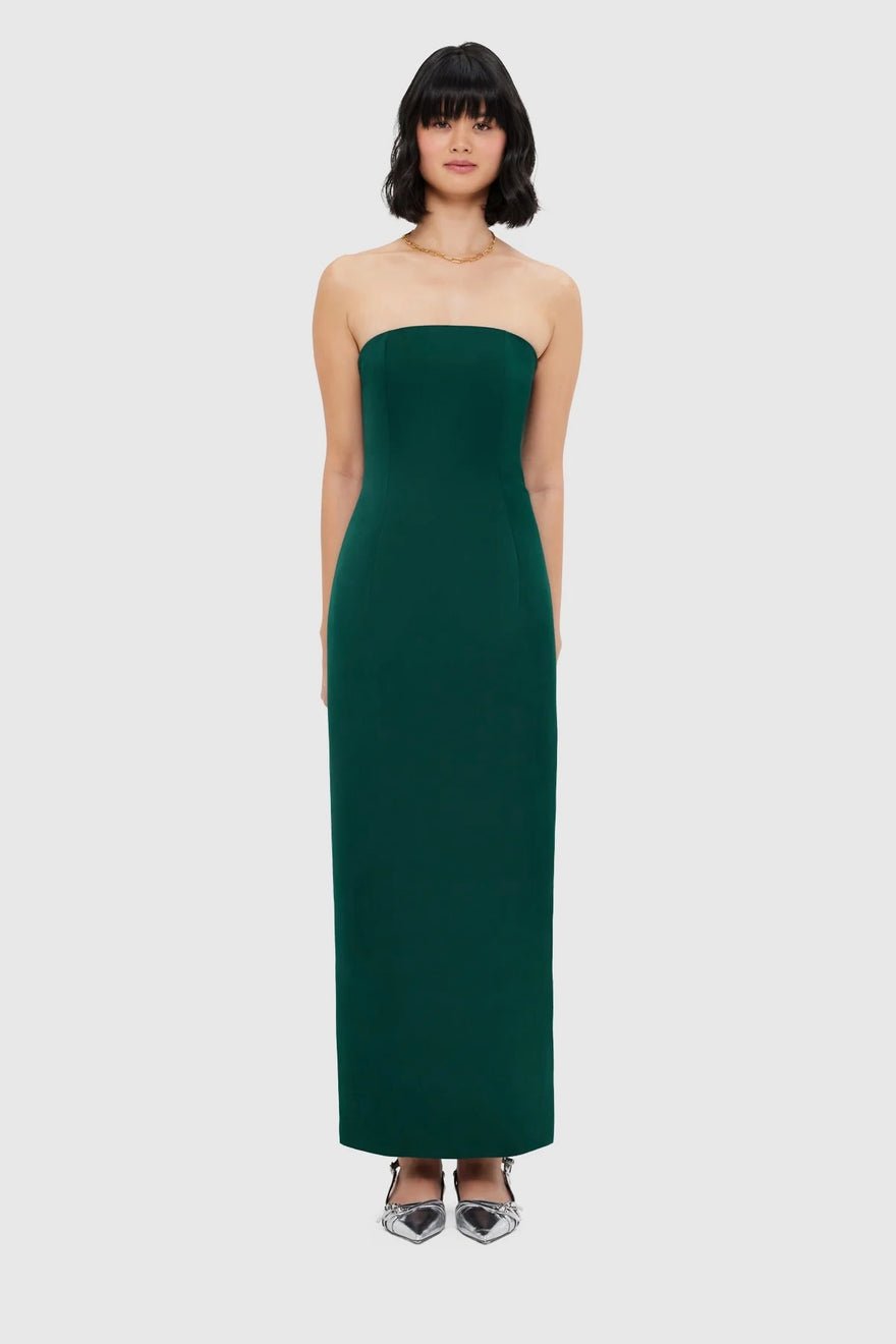 Leo Lin Rayna Bustier Maxi Dress - Emerald photo 3