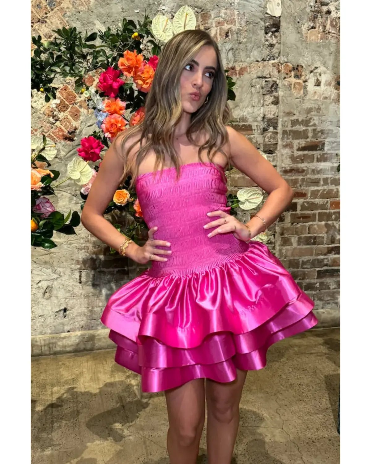 JÁC by L'Idee Cocktail Hour Mini Dress in Party Pink Size AU 10 photo 2