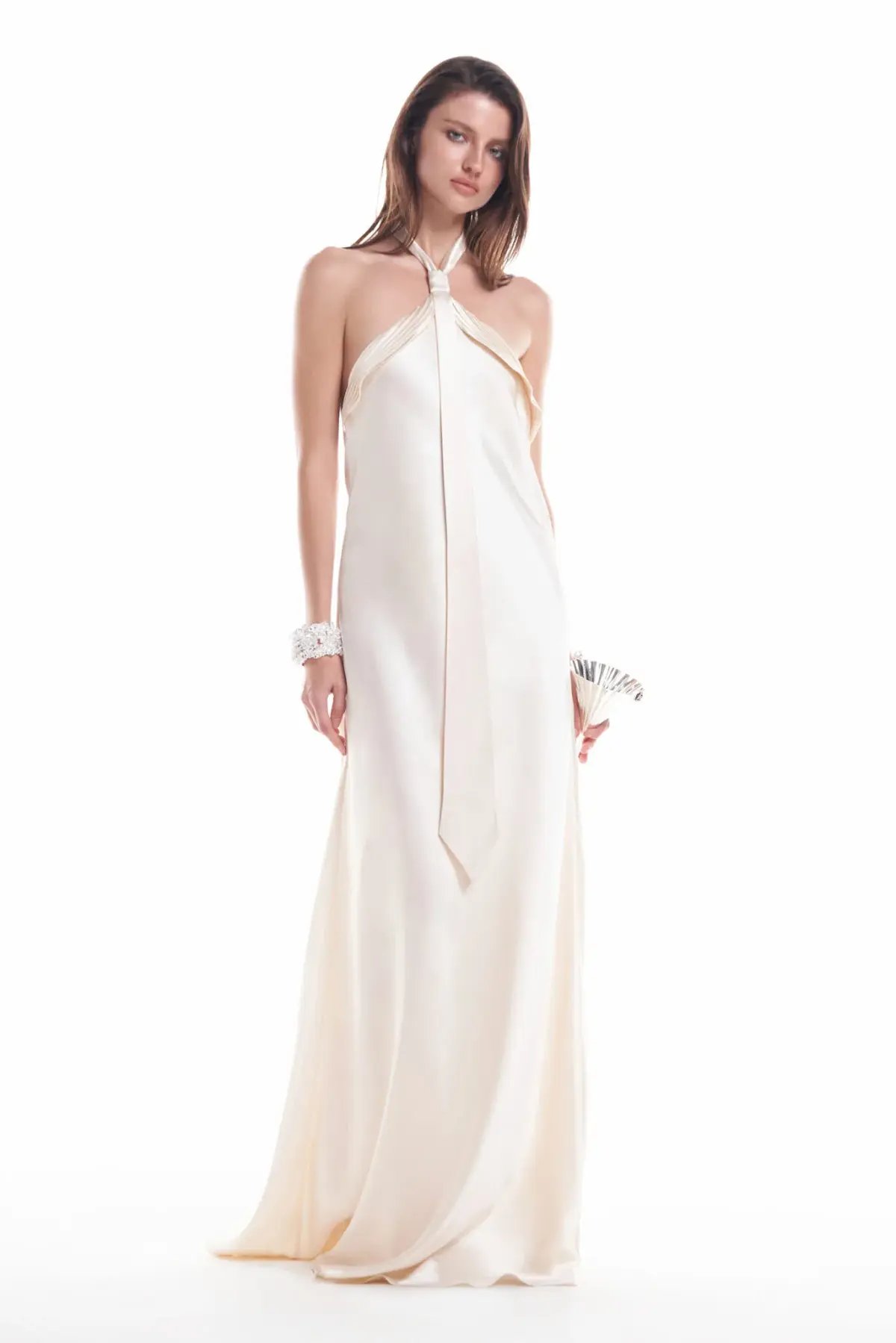 DATT Cravate Gown Cream Size 8 photo 2