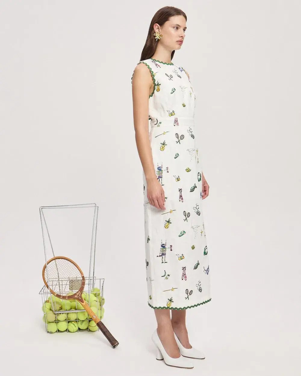 Play Embroidered Midi Dress Size AU 10 photo 2
