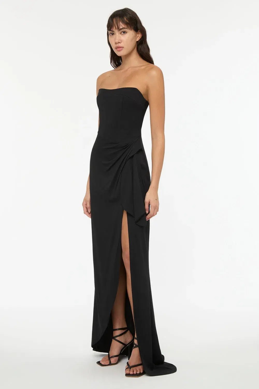 Manning Cartell Asymmetrical Games Gown Black Size 6 photo 2