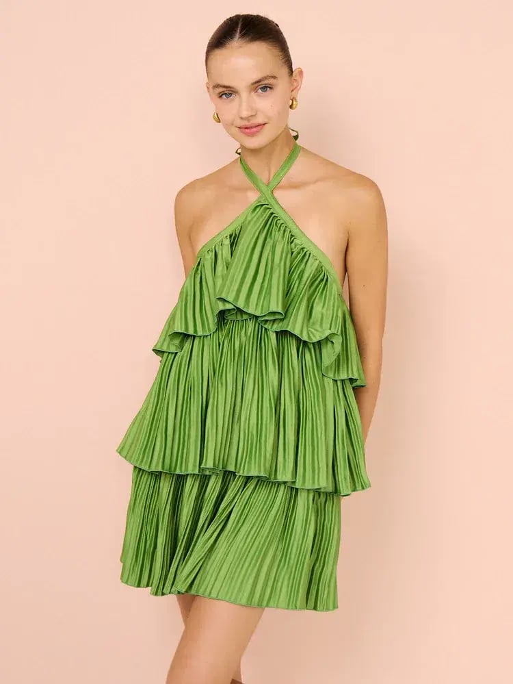 L'Idee Danse Mini Dress In Fern Size 10 photo 3