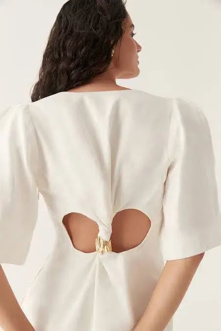 Aje Hunter Twisted Mini Dress Ivory Size 8 photo 4