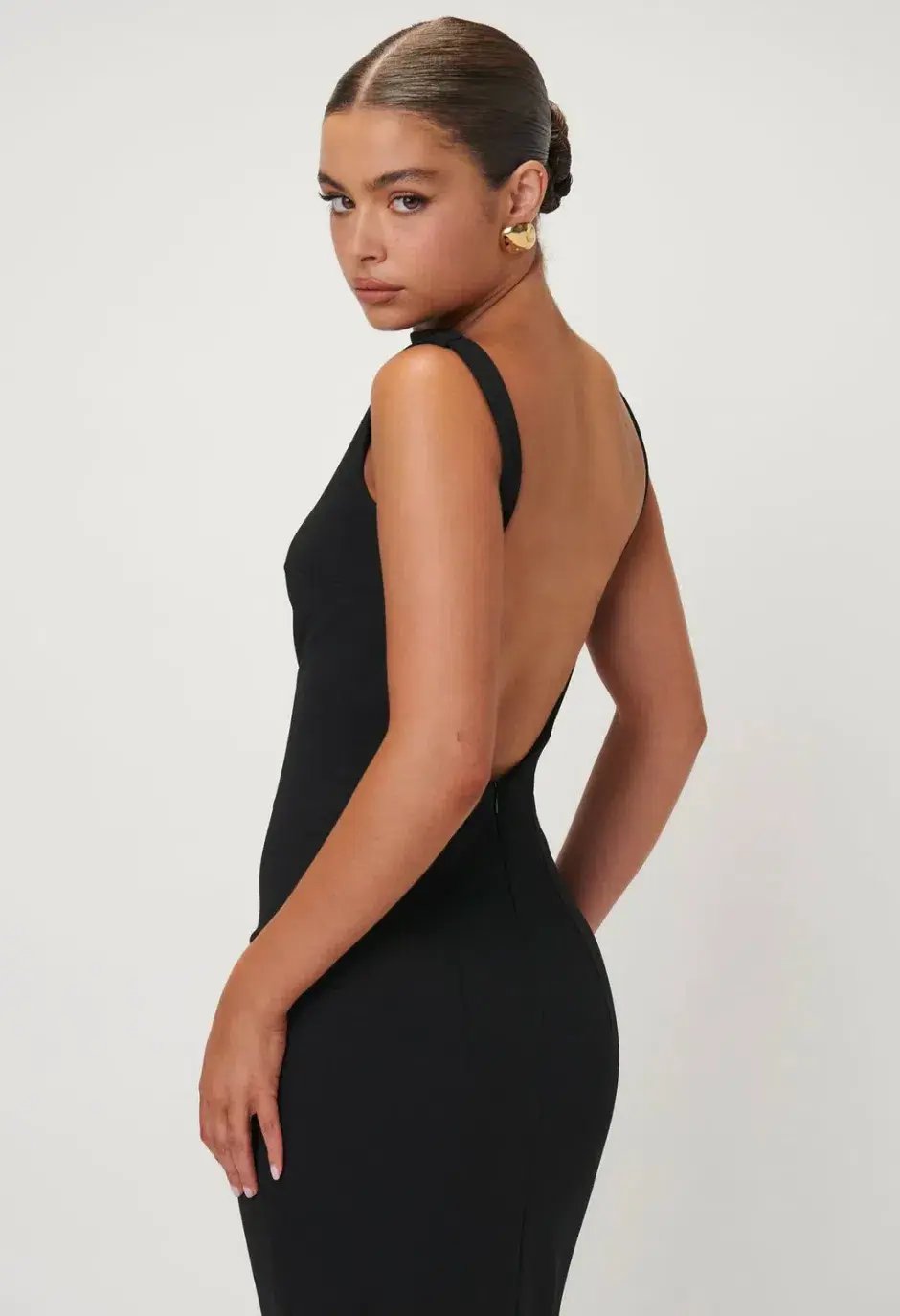 Effie Kats Verona Gown Black Size 12 photo 3