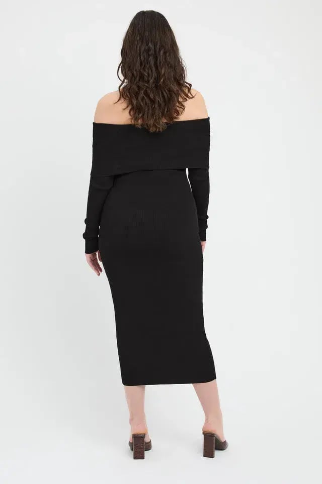 Kookai Lola Midi Dress Black Size 12 photo 3