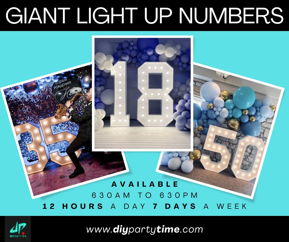 HIRE Giant Light Up Numbers🎈$50ea (72Hr IC) photo 8