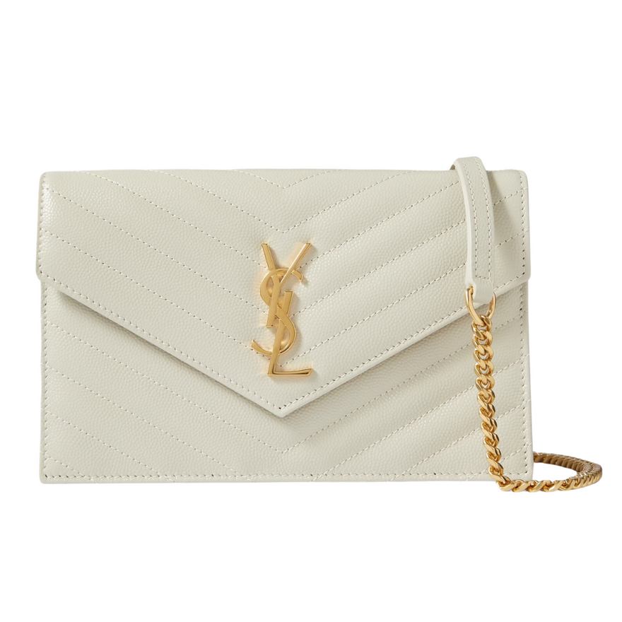 Saint Laurent Cassandre Envelope Bag - Soft White photo 2