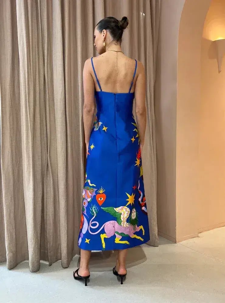 Alemais Guardian Midi Dress Blue Size 12 photo 3