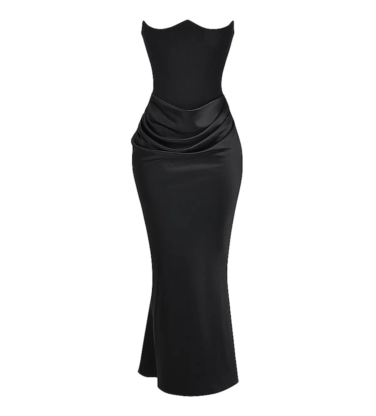 House Of CB Persephone Black Strapless Corset Maxi Dress Size M/10 photo 6