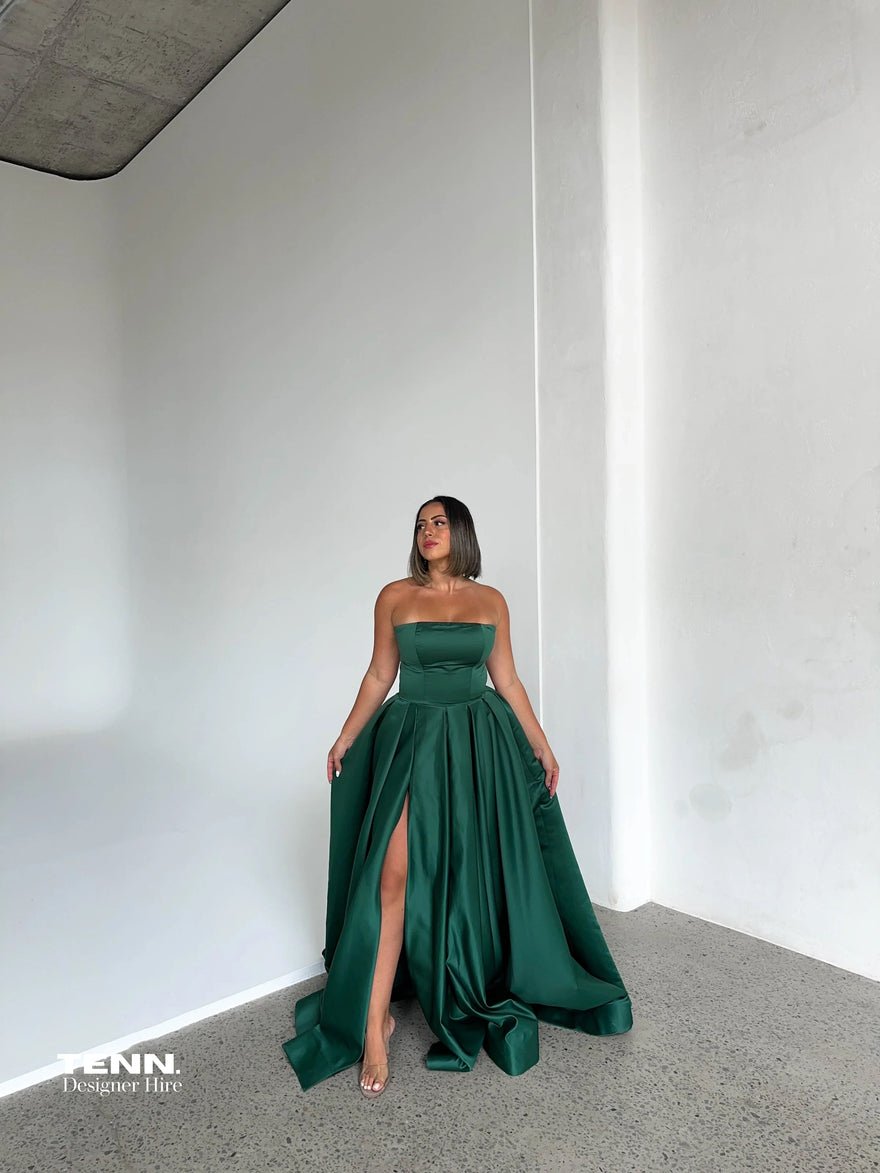 Lia Stublla Rosa Gown - Emerald Green photo 2