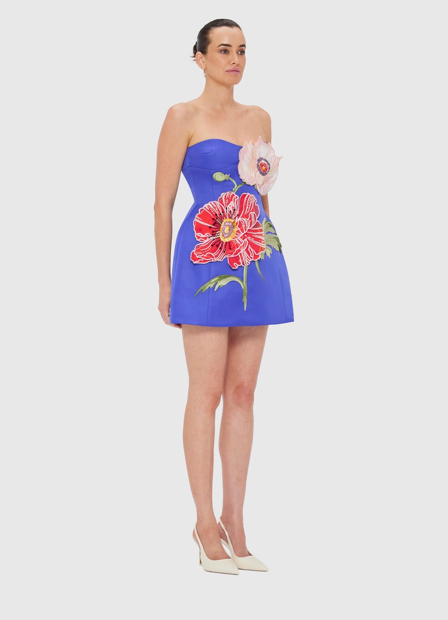 Leo Lin Rosario Mini Dress - Blue photo 3