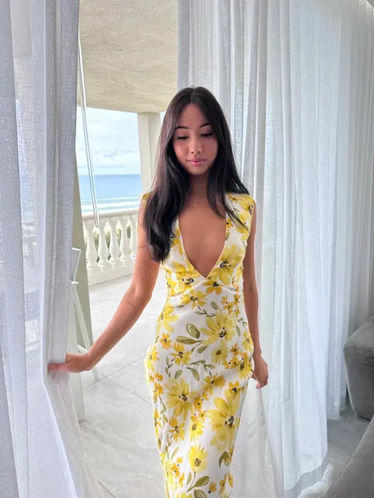 Bec & Bridge Daphne Midi Dress Print Size 6 photo 8