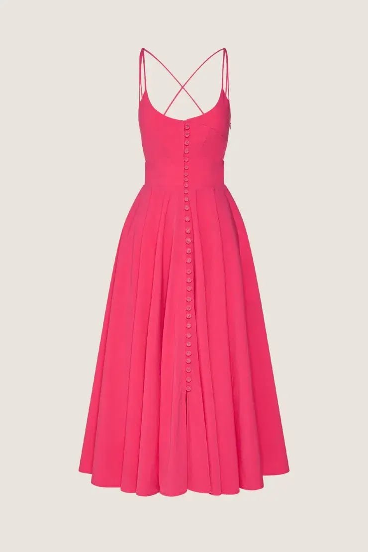 By Johnny Party Button Midi Dress Pink Size 10 photo 4