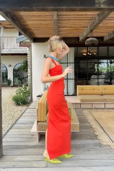 SIR The Label Dahlia Gown Orange Size 8 photo 4