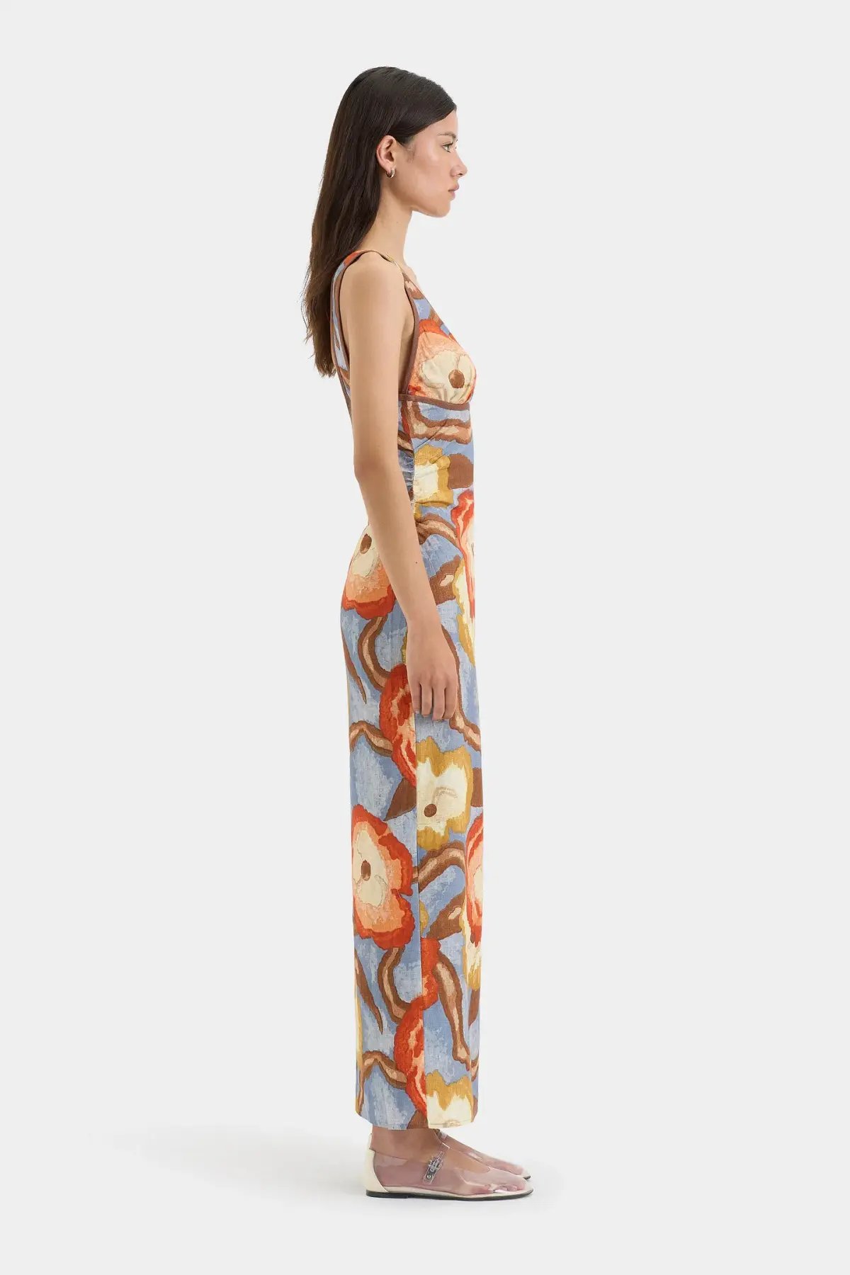 Sir the Label Avery V Neck Midi Dress Camellia Print Size 1 (AU 8) photo 2