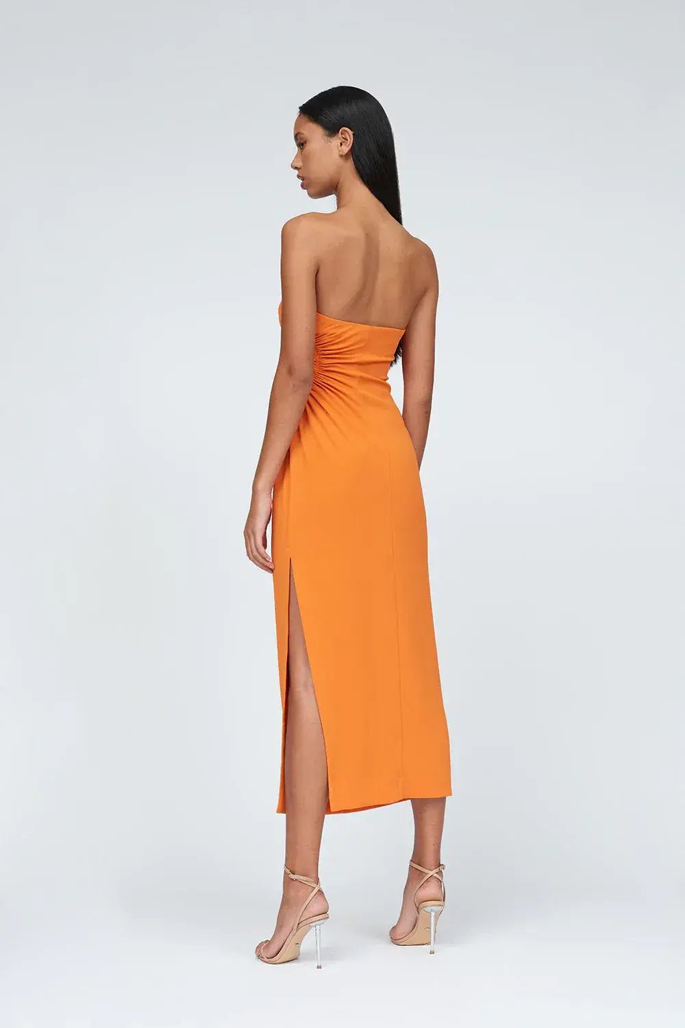 By Johnny Selena Strapless Dress in Mandarin Size 12 photo 4