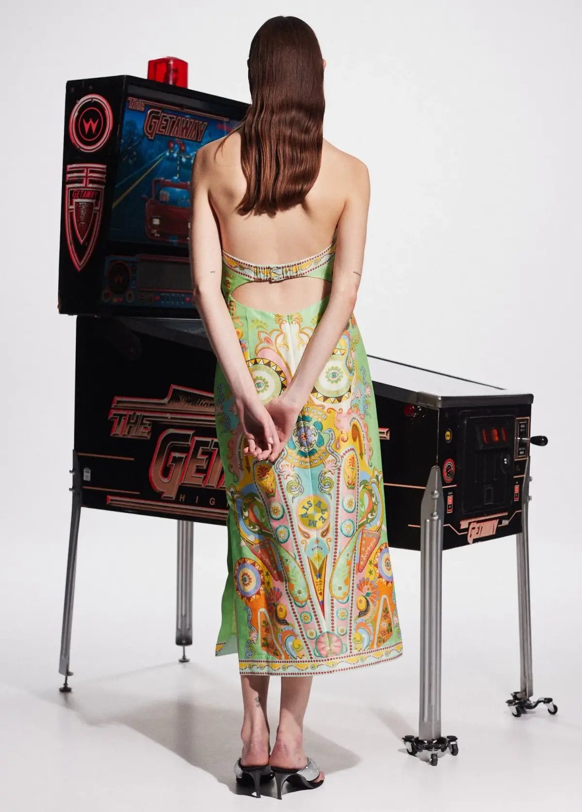Alemais Pinball Bodice Midi Dress Print Size 10 photo 2