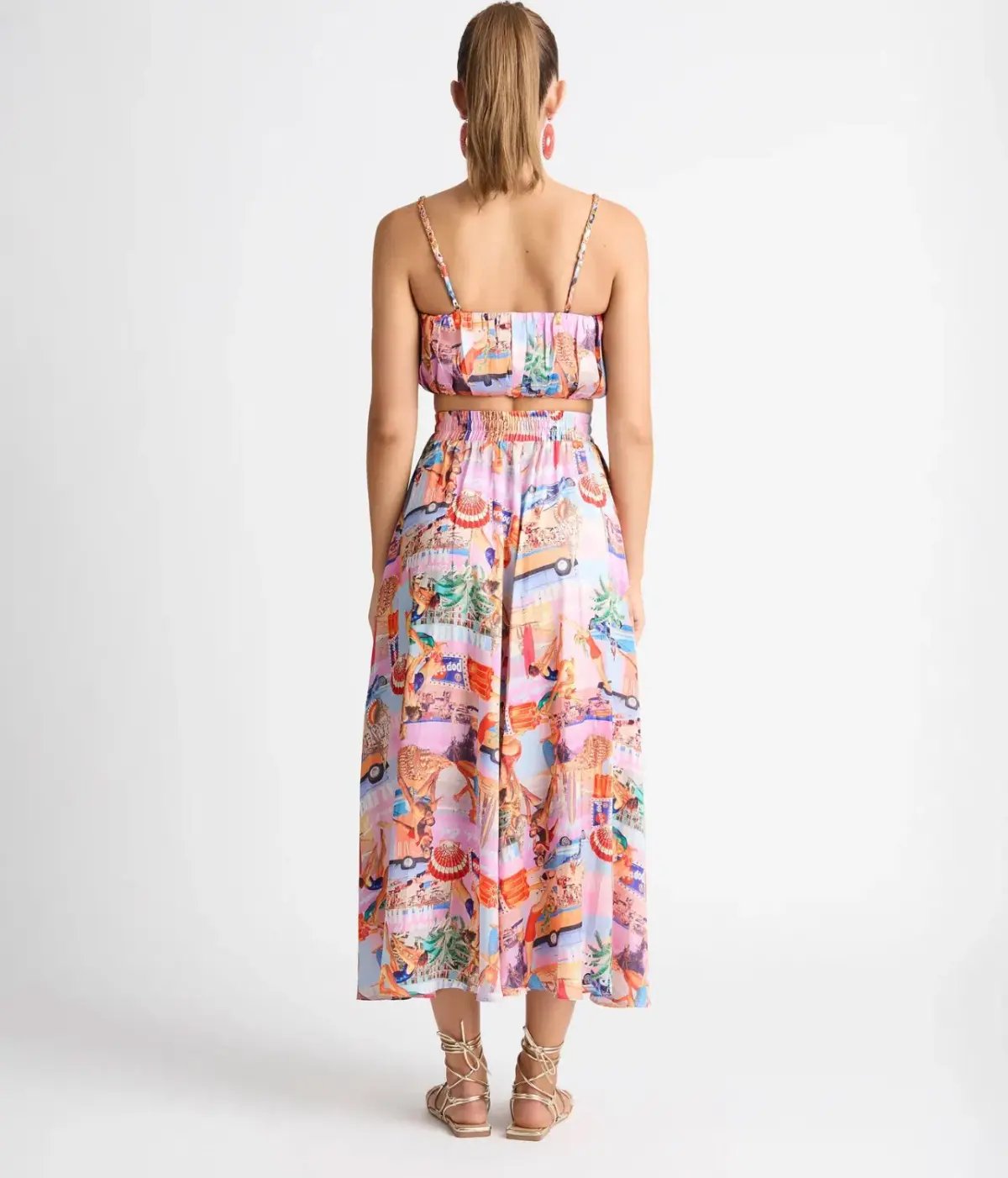 Sheike Malibu Dreaming Crop and Skirt Print Size 6 photo 2