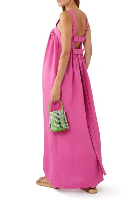 Oroton Bow Detail Sundress Fuchsia Pink Size AU 8 photo 6