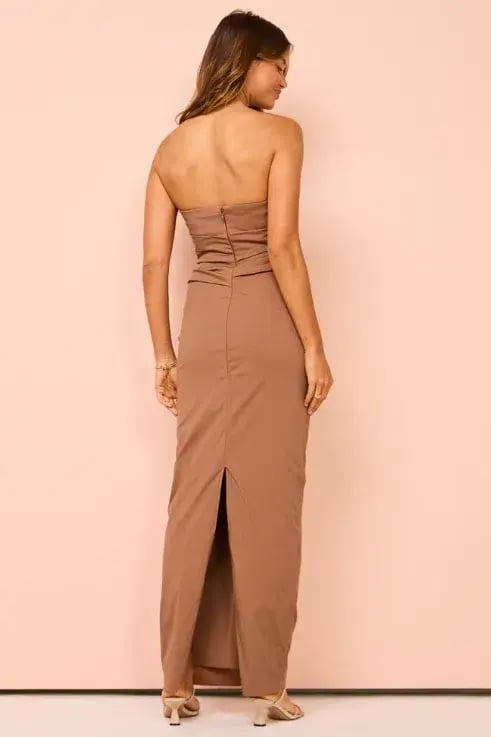 Sir The Label Alba Strapless Gown Mocha Size 8 photo 5