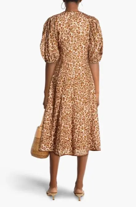 Zimmermann Concert Day Midi Dress Leopard Print Size 1 / Au 10 photo 2