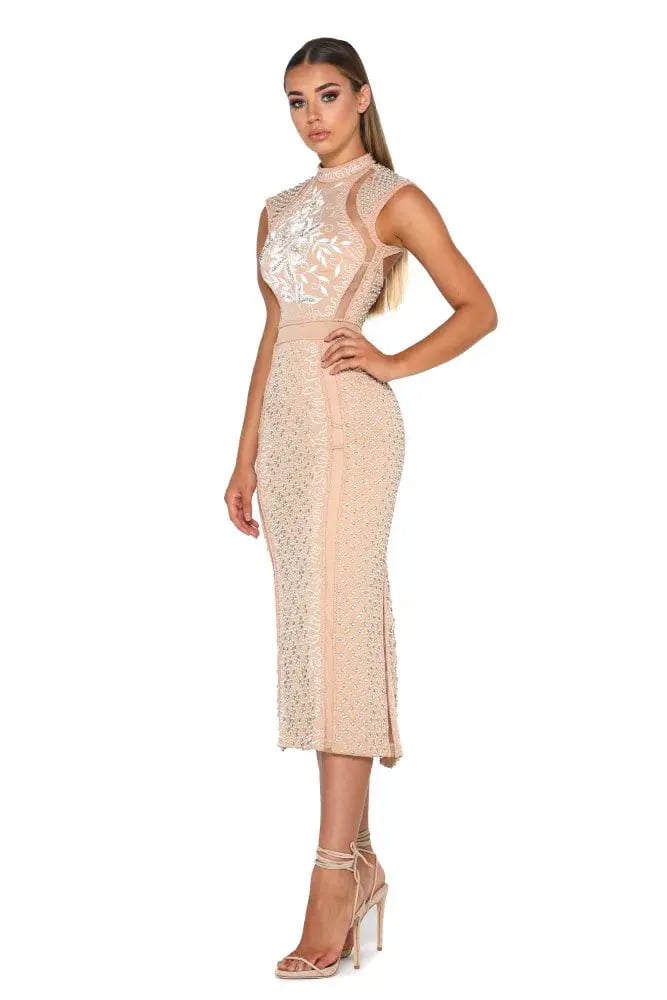 Portia and Scarlett Balmain Dress Nude Size 6 photo 2